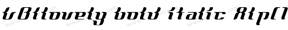 LBIlovely bold italic Alp(1)字体转换